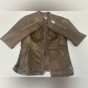 Express Brown Women's Leather like jacket